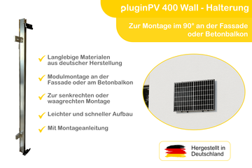 Balkonkraftwerk für Hauswand/Fassade 1230Wp – PV-Anlagen-Set